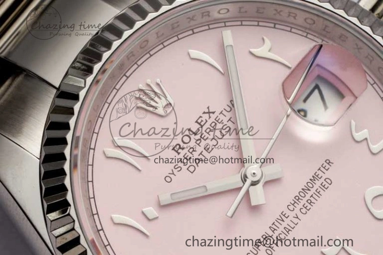 DateJust 36mm 126234 DIWF 1:1 Best Edition 904L Steel Pink Dial Arabic Marker on Oyster Bracelet SA3235