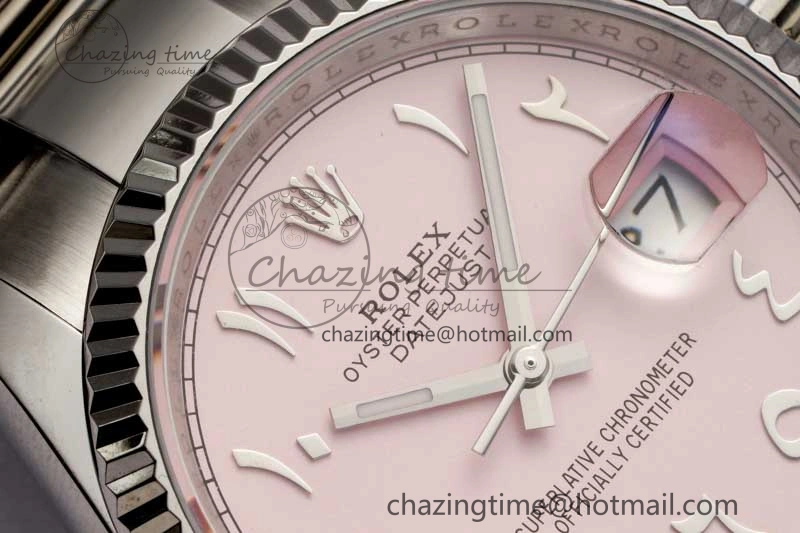 DateJust 36mm 126234 DIWF 1:1 Best Edition 904L Steel Pink Dial Arabic Marker on Oyster Bracelet SA3235