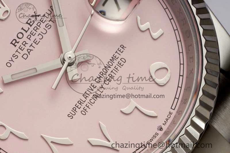 DateJust 36mm 126234 DIWF 1:1 Best Edition 904L Steel Pink Dial Arabic Marker on Oyster Bracelet SA3235