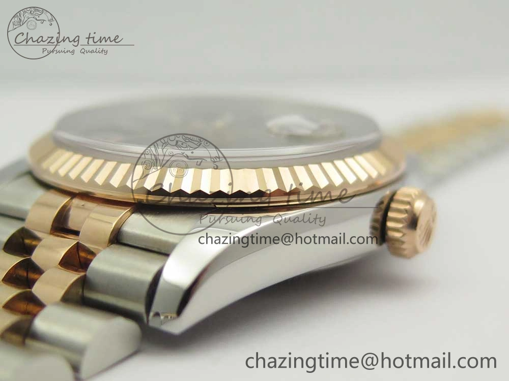 DateJust 36mm 904 SS RG Wrapped 116231 GMF Black Dial on SS RG Wrapped Jubilee Bracelet A2836