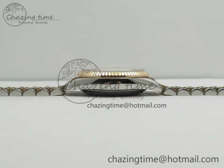 DateJust 36mm 904 SS RG Wrapped 116231 GMF Gray Dial Roman Diam Markers on SS RG Wrapped Jubilee Bracelet A2836