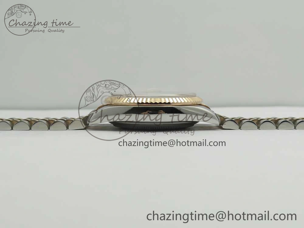 DateJust 36mm 904 SS RG Wrapped 116231 GMF Gray Dial Roman Diam Markers on SS RG Wrapped Jubilee Bracelet A2836