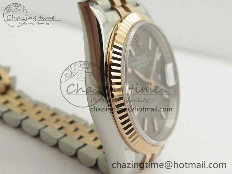 DateJust 36mm 904 SS RG Wrapped 116231 GMF Gray Dial on SS RG Wrapped Jubilee Bracelet A2836