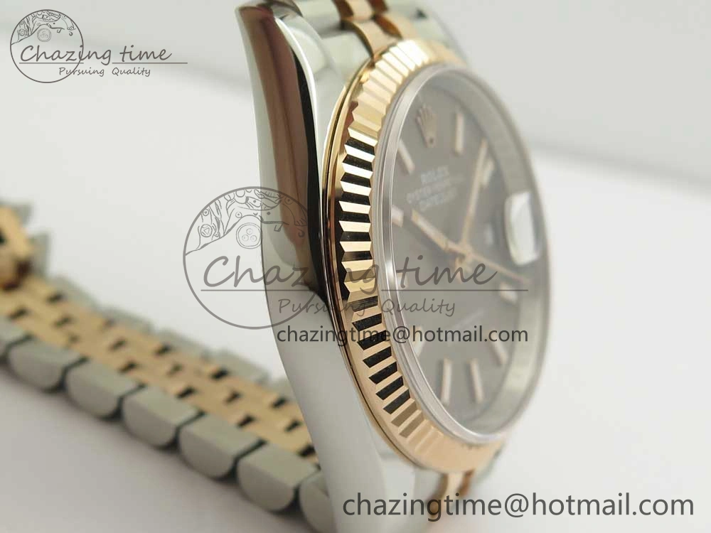 DateJust 36mm 904 SS RG Wrapped 116231 GMF Gray Dial on SS RG Wrapped Jubilee Bracelet A2836