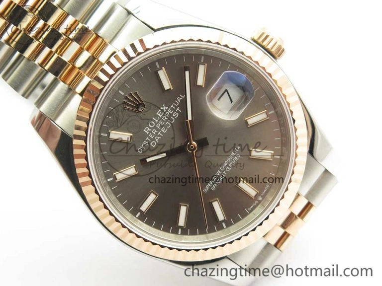 DateJust 36mm 904 SS RG Wrapped 116231 GMF Gray Dial on SS RG Wrapped Jubilee Bracelet A2836