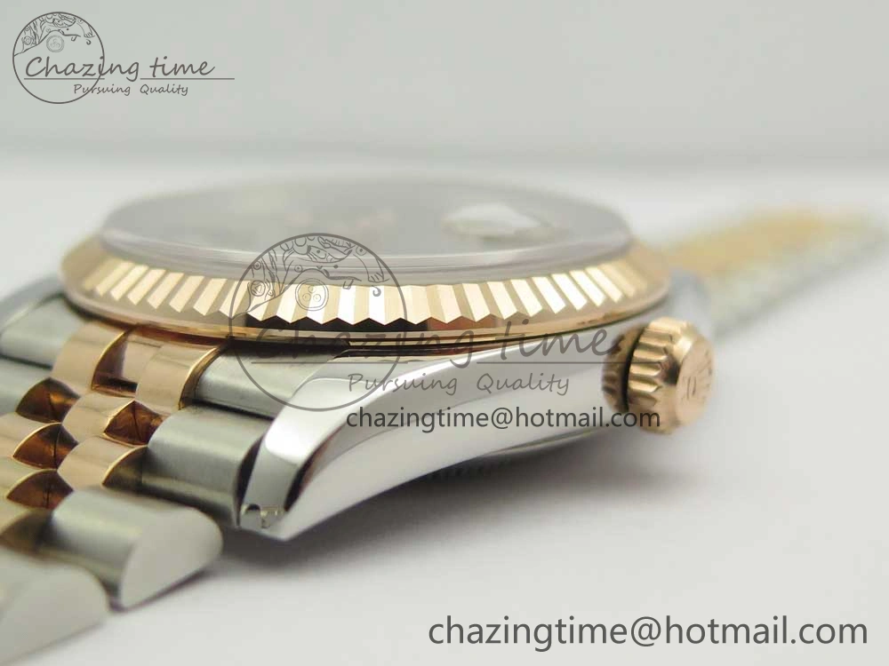 DateJust 36mm 904 SS RG Wrapped 116231 GMF Gray Dial on SS RG Wrapped Jubilee Bracelet A2836