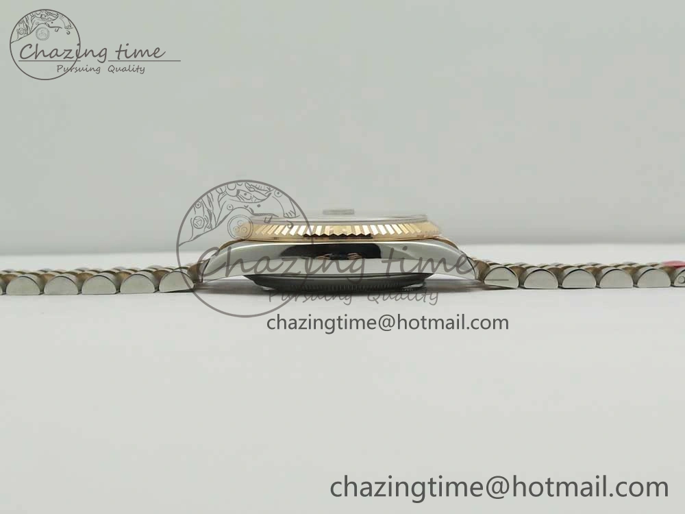 DateJust 36mm 904 SS RG Wrapped 116231 GMF Green Dial Roman Diam Markers on SS RG Wrapped Jubilee Bracelet A2836