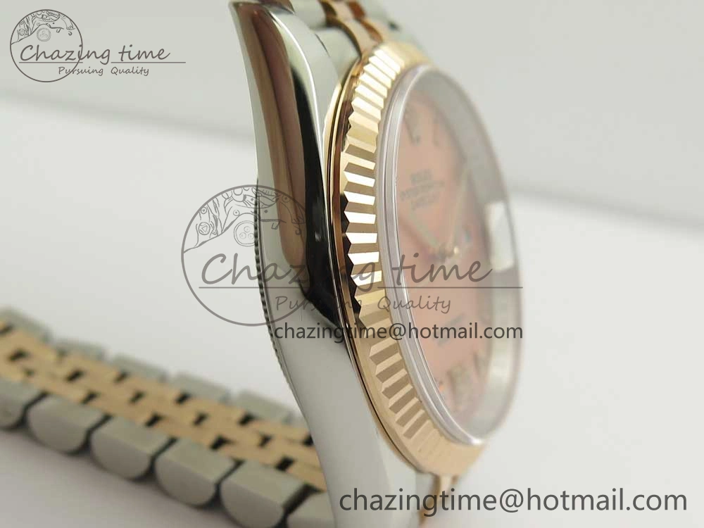 DateJust 36mm 904 SS RG Wrapped 116231 GMF RG Dial Roman Diam Markers on SS RG Wrapped Jubilee Bracelet A2836