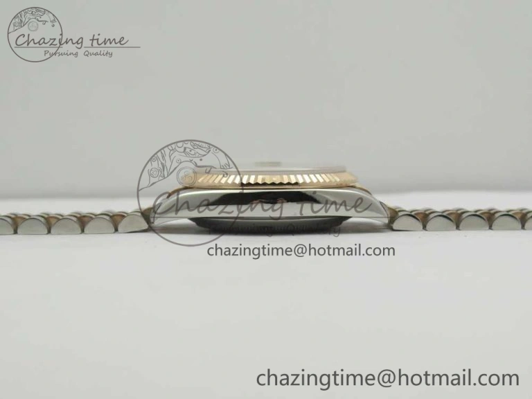 DateJust 36mm 904 SS RG Wrapped 116231 GMF Silver Diam Dial on SS RG Wrapped Jubilee Bracelet A2836