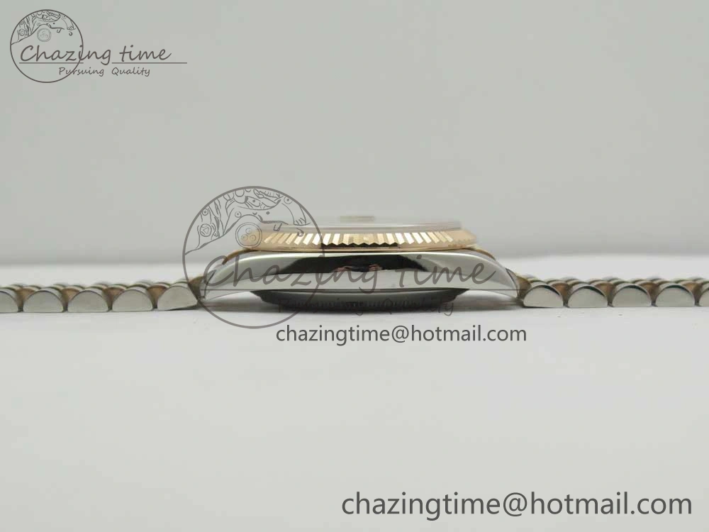 DateJust 36mm 904 SS RG Wrapped 116231 GMF Silver Diam Dial on SS RG Wrapped Jubilee Bracelet A2836