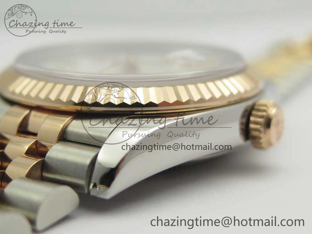 DateJust 36mm 904 SS RG Wrapped 116231 GMF White Dial on SS RG Wrapped Jubilee Bracelet A2836