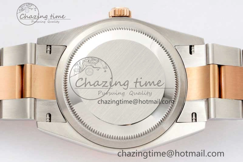 DateJust 36mm DIWF 1:1 Best Edition 904L Steel Gray Dial on SS RG Oyster Bracelet SA3235