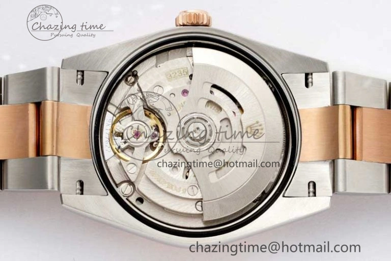 DateJust 36mm DIWF 1:1 Best Edition 904L Steel Gray Dial on SS RG Oyster Bracelet SA3235