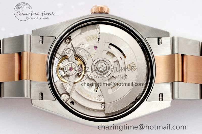 DateJust 36mm DIWF 1:1 Best Edition 904L Steel Gray Dial on SS RG Oyster Bracelet SA3235