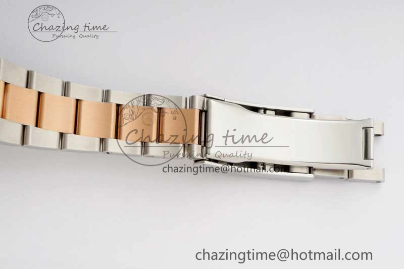 DateJust 36mm DIWF 1:1 Best Edition 904L Steel Gray Dial on SS RG Oyster Bracelet SA3235