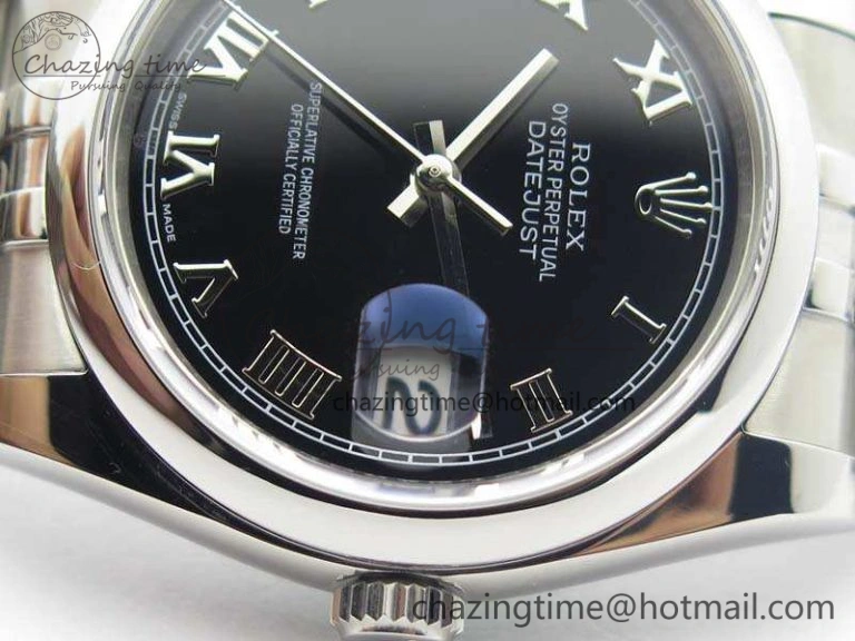 DateJust 36mm SS 116200 ARF 1:1 Best Edition Black Roman Dial On 904L SS Jubilee Bracelet SA3135