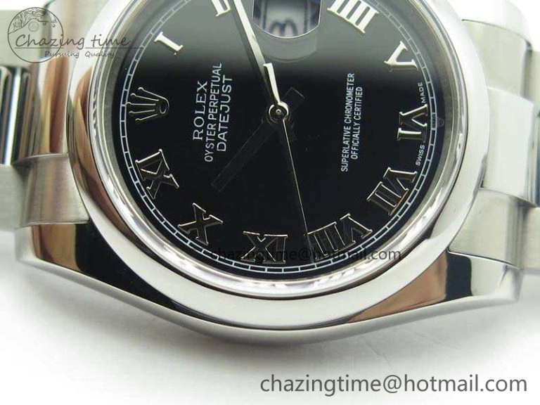 DateJust 36mm SS 116200 ARF 1:1 Best Edition Black Roman Dial On 904L SS Oyster Bracelet SA3135