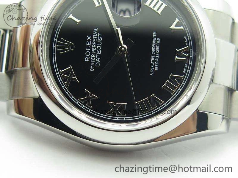 DateJust 36mm SS 116200 ARF 1:1 Best Edition Black Roman Dial On 904L SS Oyster Bracelet SA3135