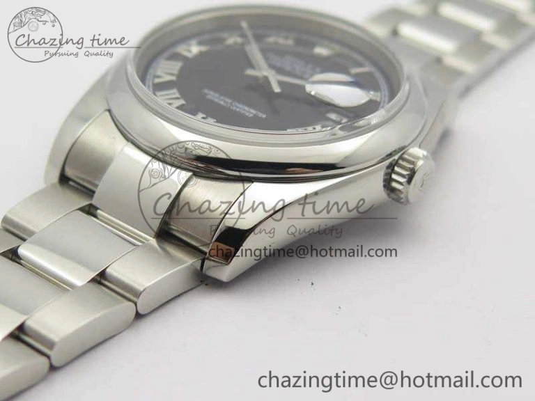 DateJust 36mm SS 116200 ARF 1:1 Best Edition Black Roman Dial On 904L SS Oyster Bracelet SA3135