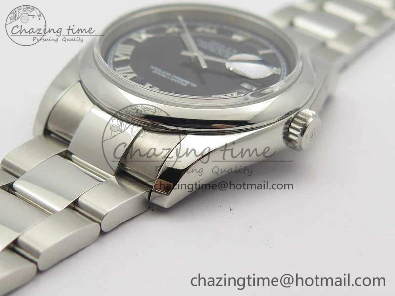 DateJust 36mm SS 116200 ARF 1:1 Best Edition Black Roman Dial On 904L SS Oyster Bracelet SA3135
