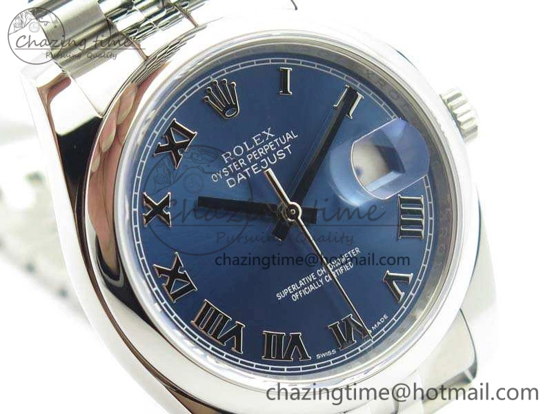 DateJust 36mm SS 116200 ARF 1:1 Best Edition Blue Roman Dial On 904L SS Jubilee Bracelet SA3135