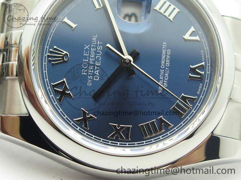 DateJust 36mm SS 116200 ARF 1:1 Best Edition Blue Roman Dial On 904L SS Jubilee Bracelet SA3135