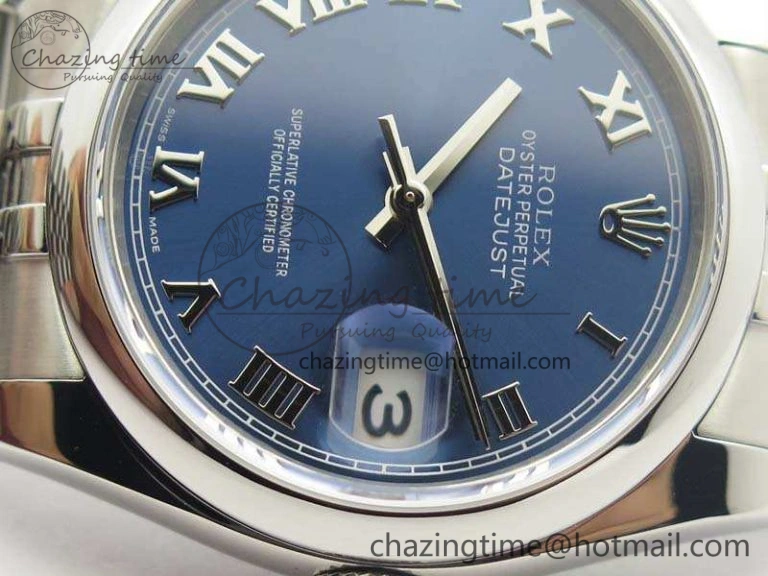DateJust 36mm SS 116200 ARF 1:1 Best Edition Blue Roman Dial On 904L SS Jubilee Bracelet SA3135