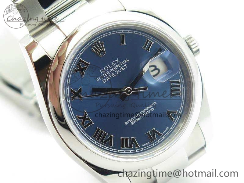 DateJust 36mm SS 116200 ARF 1:1 Best Edition Blue Roman Dial On 904L SS Oyster Bracelet SA3135