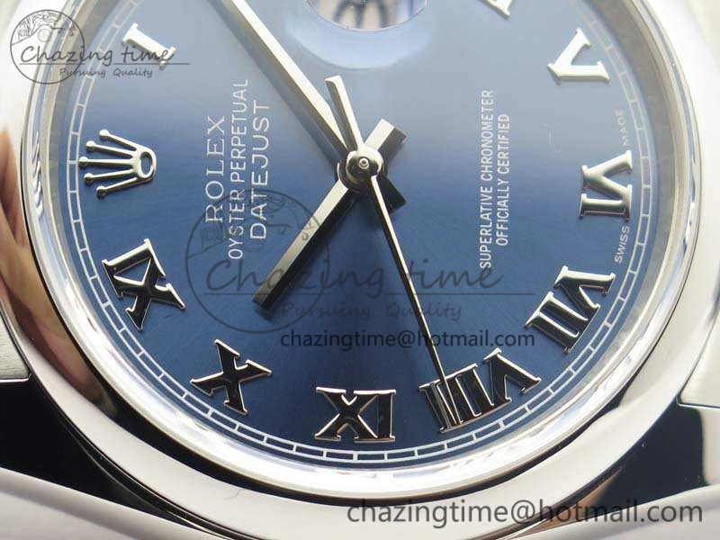 DateJust 36mm SS 116200 ARF 1:1 Best Edition Blue Roman Dial On 904L SS Oyster Bracelet SA3135