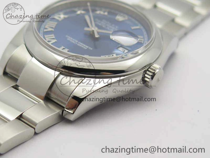 DateJust 36mm SS 116200 ARF 1:1 Best Edition Blue Roman Dial On 904L SS Oyster Bracelet SA3135