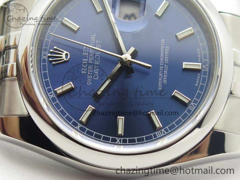 DateJust 36mm SS 116200 ARF 1:1 Best Edition Blue Sticks Dial On 904L SS Jubilee Bracelet SA3135