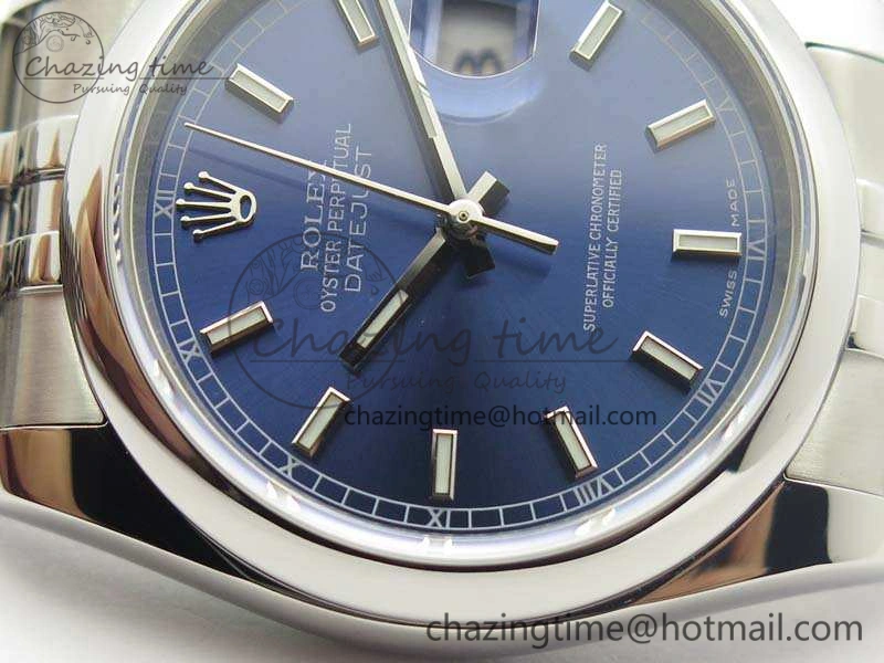 DateJust 36mm SS 116200 ARF 1:1 Best Edition Blue Sticks Dial On 904L SS Jubilee Bracelet SA3135