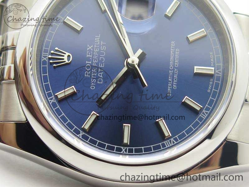 DateJust 36mm SS 116200 ARF 1:1 Best Edition Blue Sticks Dial On 904L SS Jubilee Bracelet SA3135