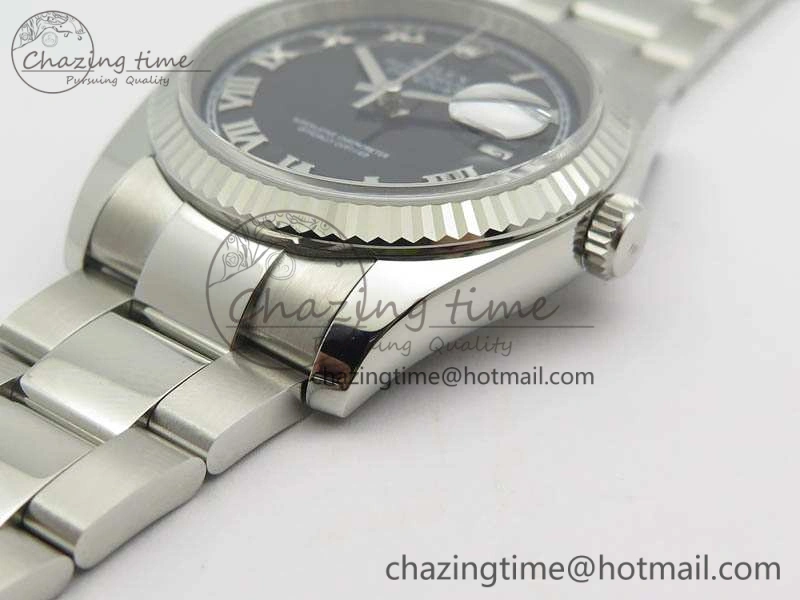 DateJust 36mm SS 116234 ARF 1:1 Best Edition Black Roman Dial On 904L SS Oyster Bracelet SA3135