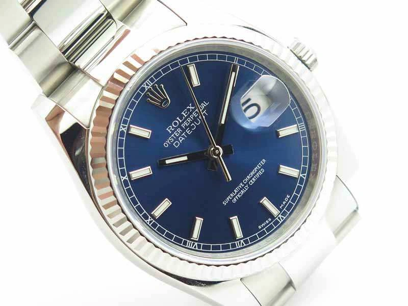 DateJust 36mm SS 116234 ARF 1:1 Best Edition Blue Dial Stick Markers On 904L SS Oyster Bracelet SA3135