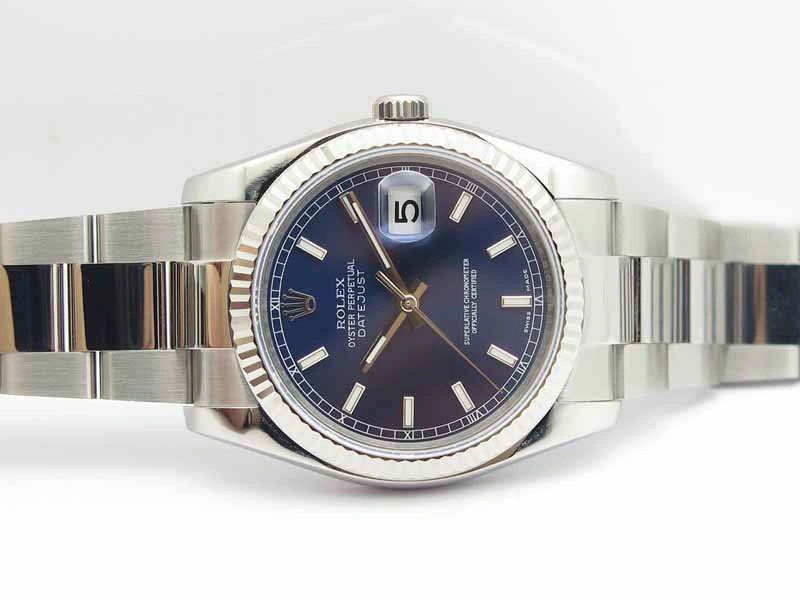 DateJust 36mm SS 116234 ARF 1:1 Best Edition Blue Dial Stick Markers On 904L SS Oyster Bracelet SA3135