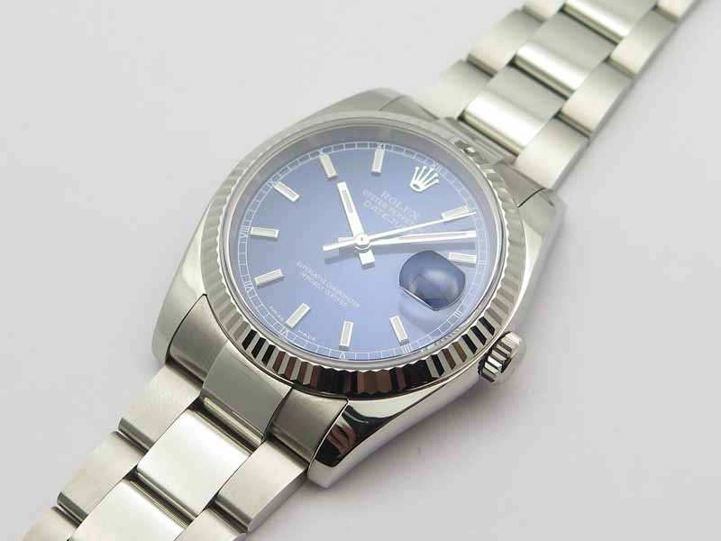 DateJust 36mm SS 116234 ARF 1:1 Best Edition Blue Dial Stick Markers On 904L SS Oyster Bracelet SA3135