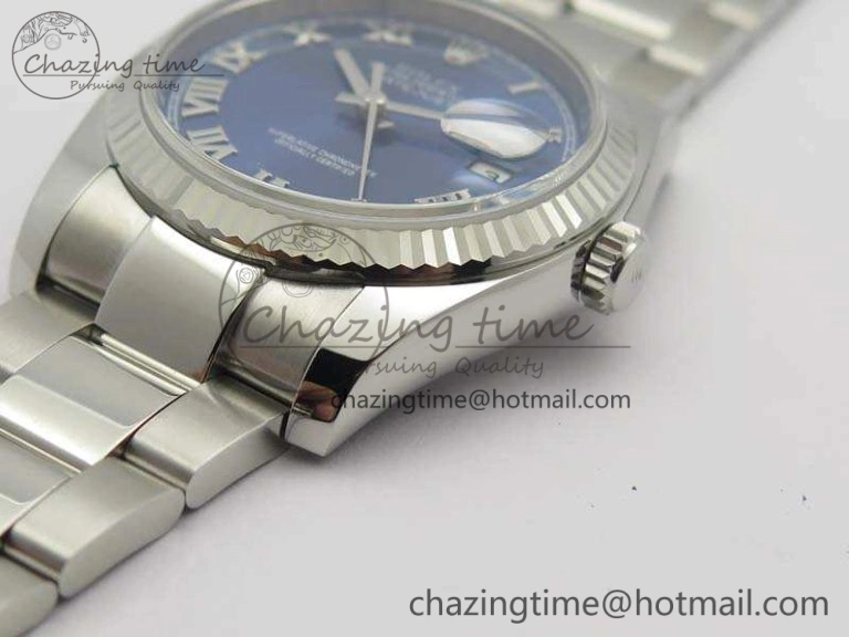 DateJust 36mm SS 116234 ARF 1:1 Best Edition Blue Roman Dial Fluted On 904L SS Oyster Bracelet SA3135
