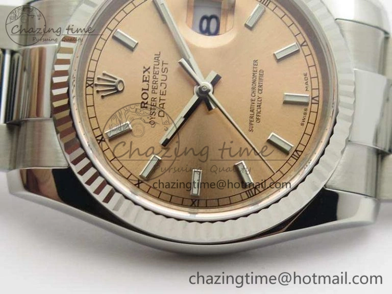 DateJust 36mm SS 116234 ARF 1:1 Best Edition Pink Dial Stick Markers On 904L SS Oyster Bracelet SA3135