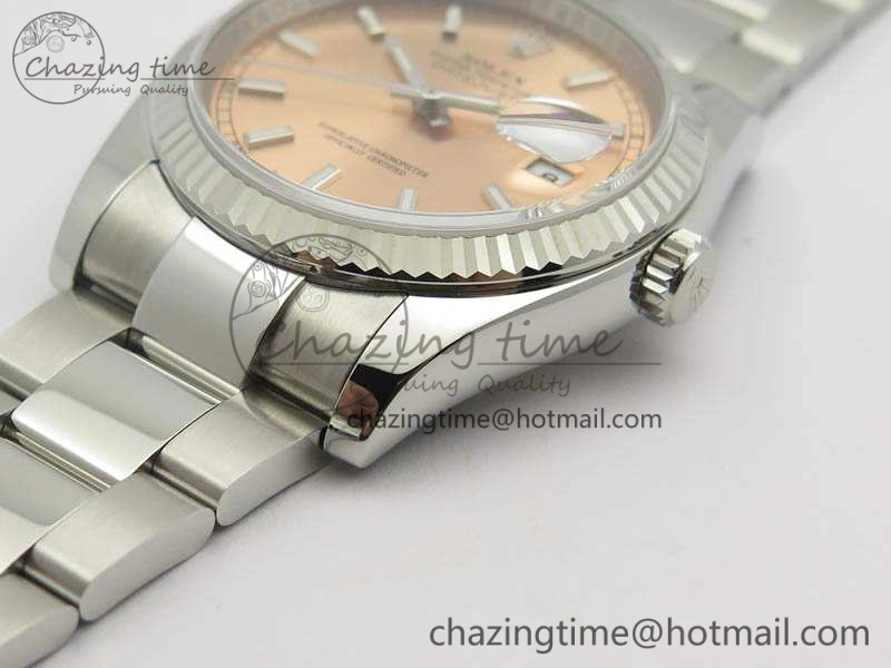 DateJust 36mm SS 116234 ARF 1:1 Best Edition Pink Dial Stick Markers On 904L SS Oyster Bracelet SA3135