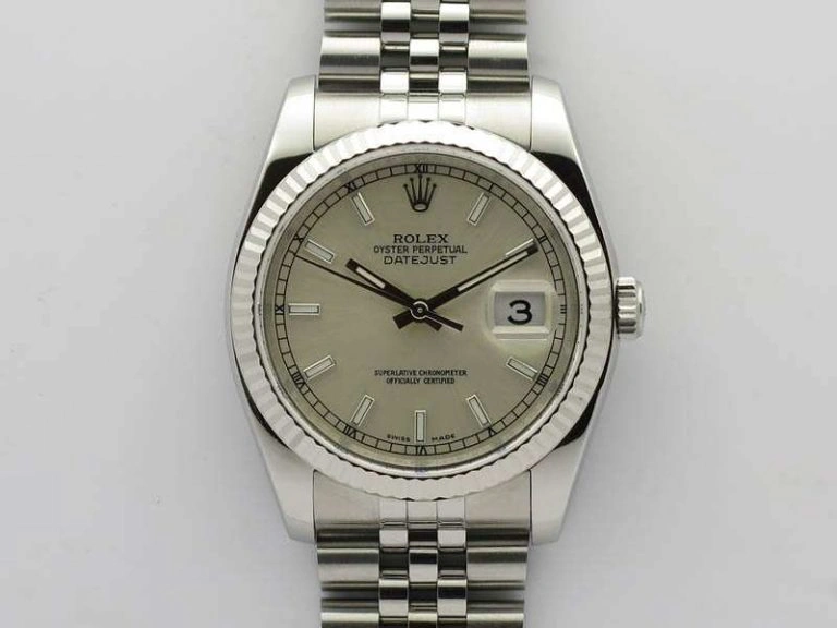 DateJust 36mm SS 116234 ARF 1:1 Best Edition Silver Dial On 904L SS Jubilee Bracelet SA3135