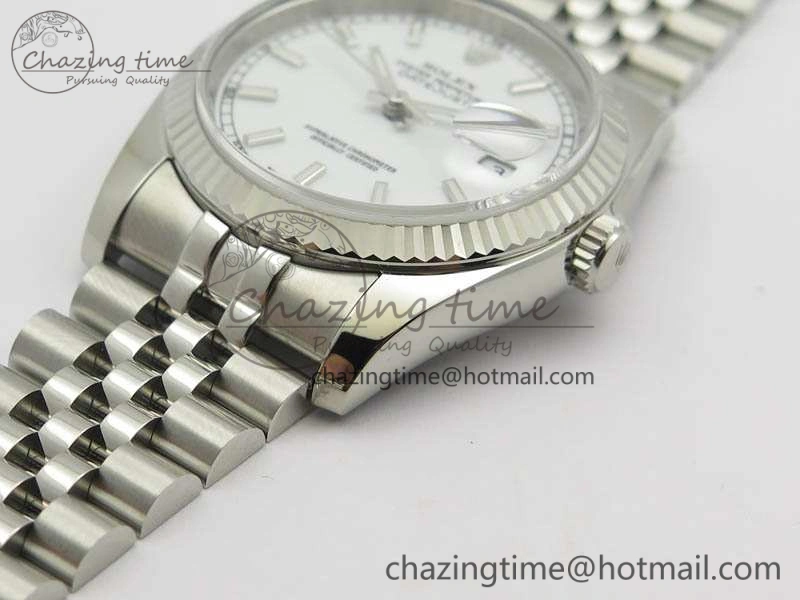 DateJust 36mm SS 116234 ARF 1:1 Best Edition White Dial Stick Markers On 904L SS Jubilee Bracelet SA3135