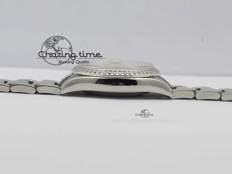 DateJust 36mm SS BP-Maker Best Edition Diamond Bezel White MOP Dial On SS Bracelet A2824 V2