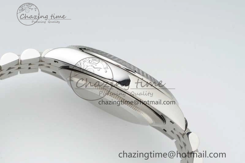 DateJust 36mm SS DIWF 1:1 Best Edition 904L Steel Gray Dial Green Markers on Jubilee Bracelet SA3235