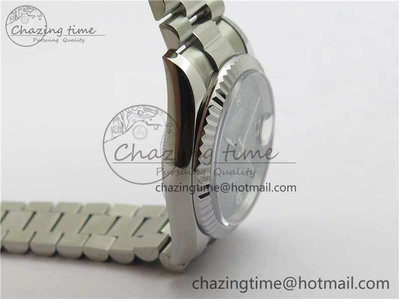 DateJust 36mm SS EDF Best Edition Green Malachite Dial Crystal Markers on SS President Bracelet A2824
