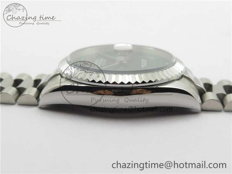 DateJust 36mm SS EDF Best Edition Green Malachite Dial on SS President Bracelet A2824