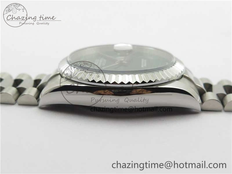 DateJust 36mm SS EDF Best Edition Green Malachite Dial on SS President Bracelet A2824