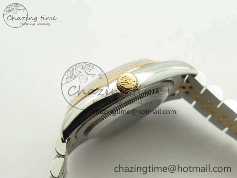 DateJust 36mm SS RG 116231 ARF 1:1 Best Edition Rose Gold Dial Fluted Bezel On SS RG Jubilee Bracelet SA3135