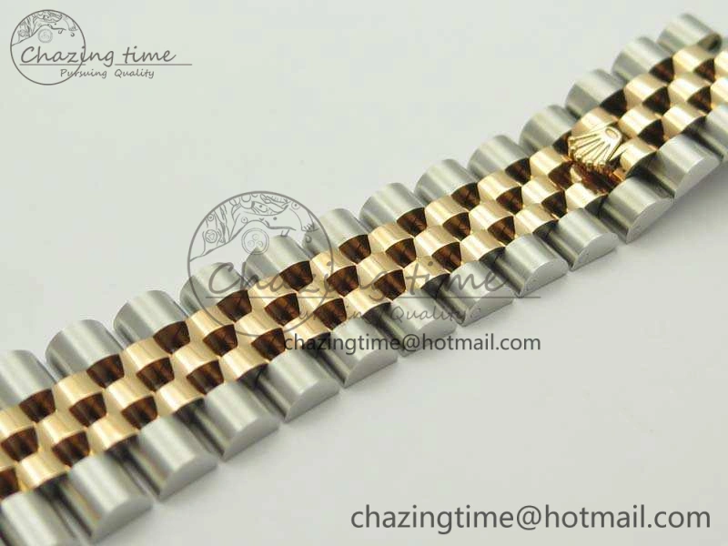 DateJust 36mm SS RG 116231 ARF 1:1 Best Edition Rose Gold Dial Fluted Bezel On SS RG Jubilee Bracelet SA3135