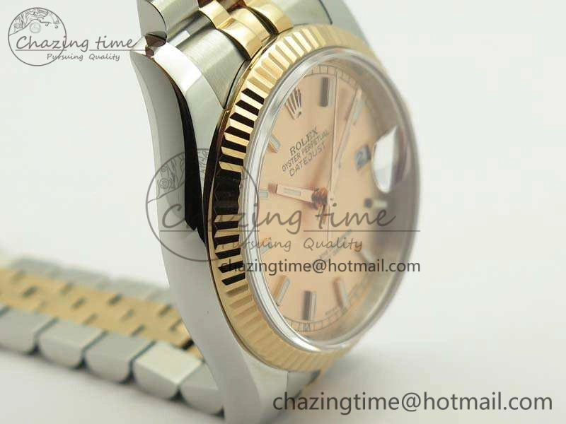 DateJust 36mm SS RG 116231 ARF 1:1 Best Edition Rose Gold Dial Fluted Bezel On SS RG Jubilee Bracelet SA3135